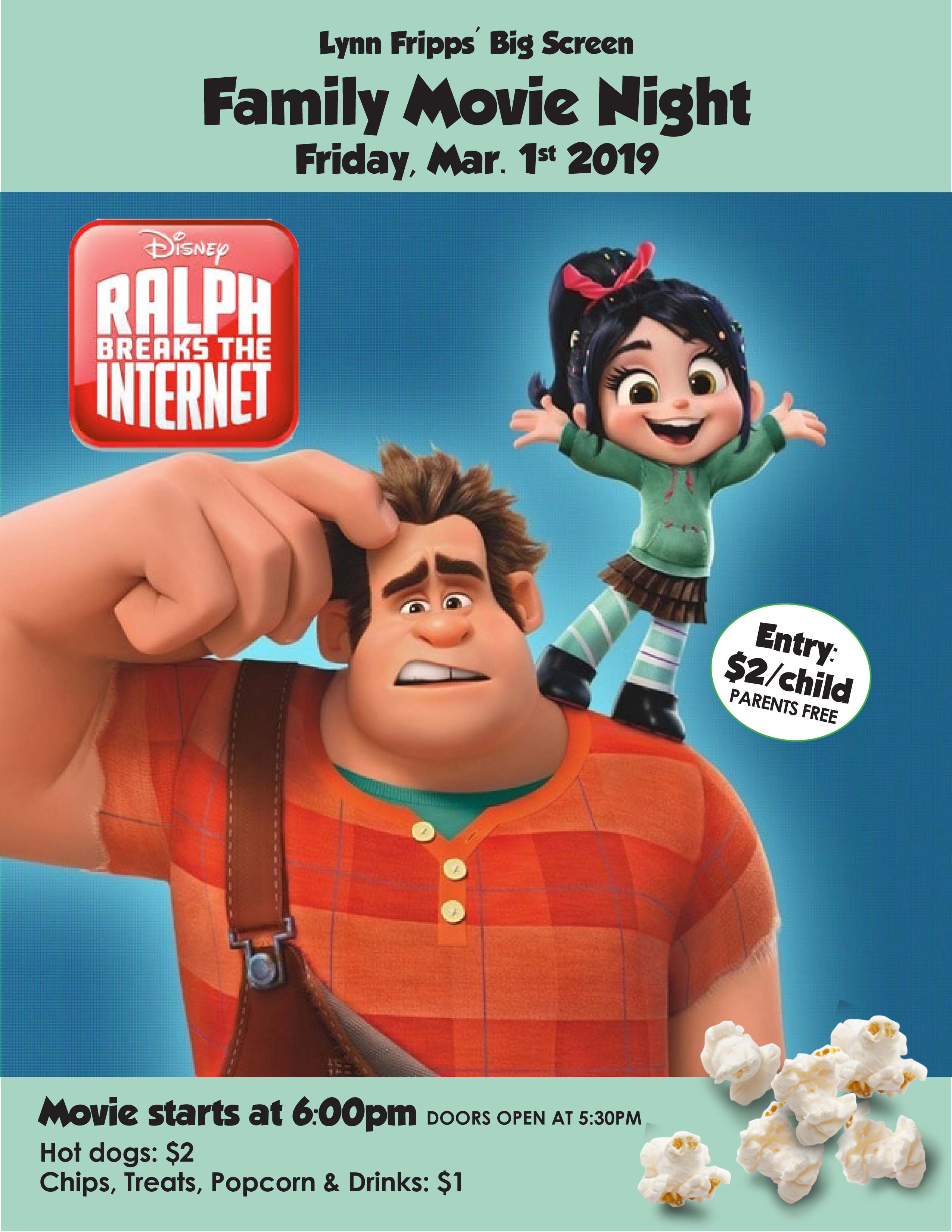 Movie night Ralph Breaks the Lynn Fripps PAC